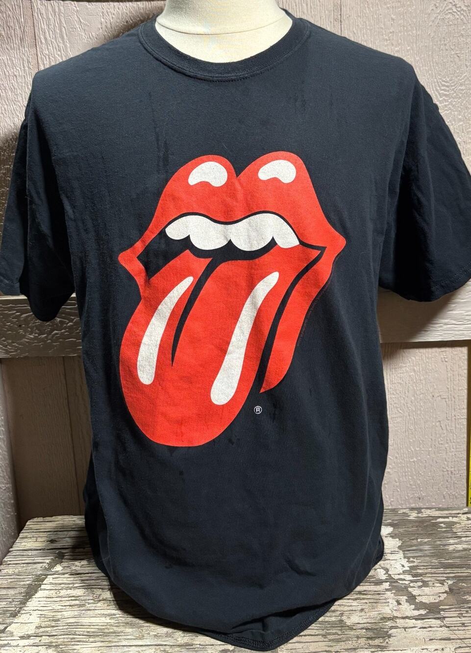 Rolling Stones Black T Shirt Size XXL rock concert band shirt